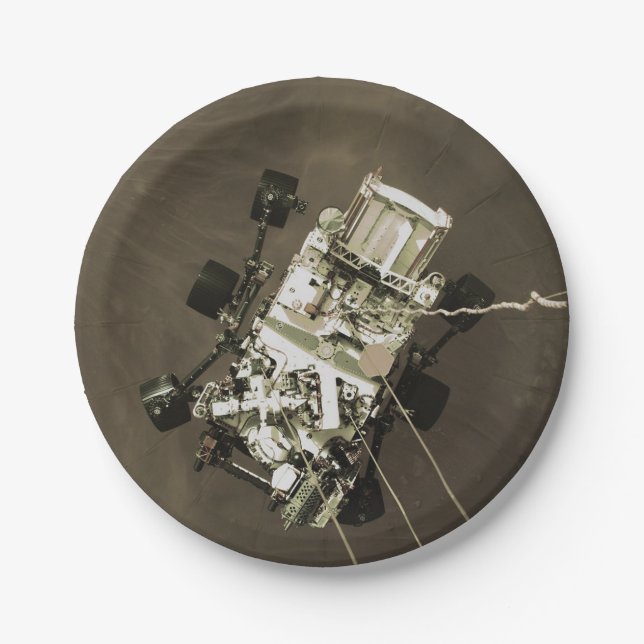 Perseverance Arrives at Mars Paper Plates (Front)