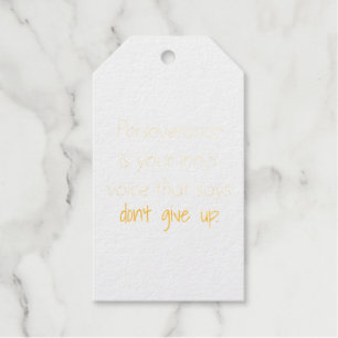 Perseverance Foil Gift Tag