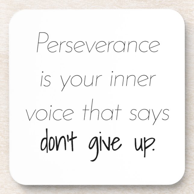 Perseverance Hard Plastic Coaster (Front)