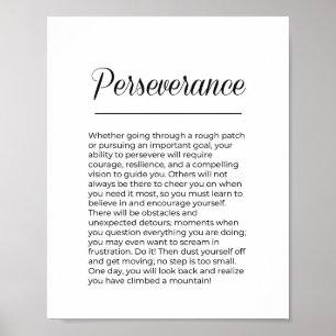 PERSEVERANCE Inspirational Motivational Wall Art