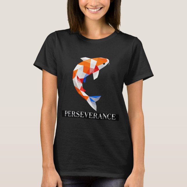 Perseverance Koi Fish Low-Poly Art T-Shirt (Front)