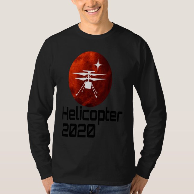 Perseverance Mars Rover Helicopter Ingenuity Landi T-Shirt (Front)