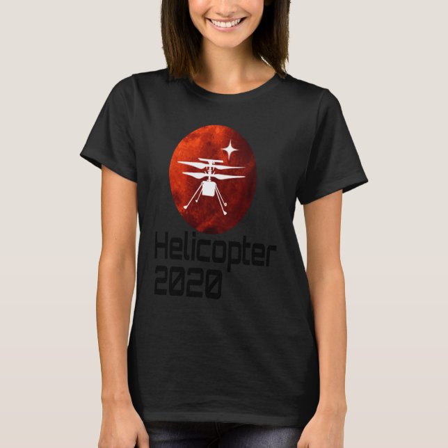 Perseverance Mars Rover Helicopter Ingenuity Landi T-Shirt (Front)