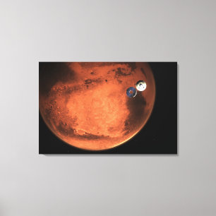 Perseverance Rover Casting Off Its Cruise Stage. Canvas Print