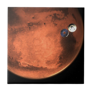 Perseverance Rover Casting Off Its Cruise Stage. Ceramic Tile