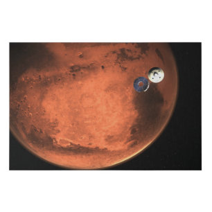 Perseverance Rover Casting Off Its Cruise Stage. Faux Canvas Print