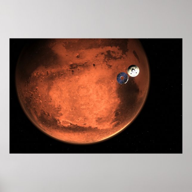Perseverance Rover Casting Off Its Cruise Stage. Poster (Front)