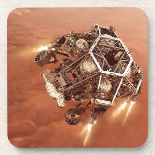 Perseverance Rover Firing Up Descent Stage Engines Beverage Coaster