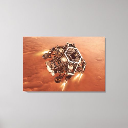 Perseverance Rover Firing Up Descent Stage Engines Canvas Print