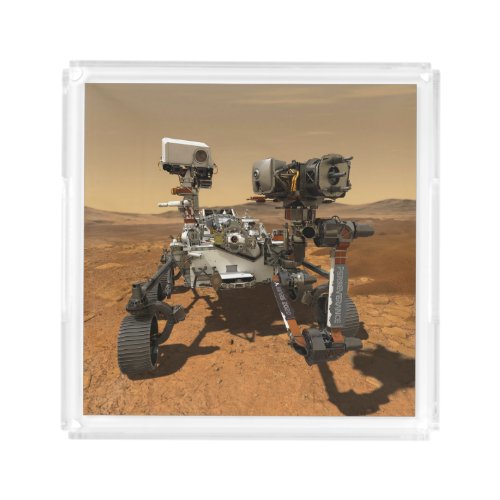 Perseverance Rover Operating On Surface Of Mars Acrylic Tray