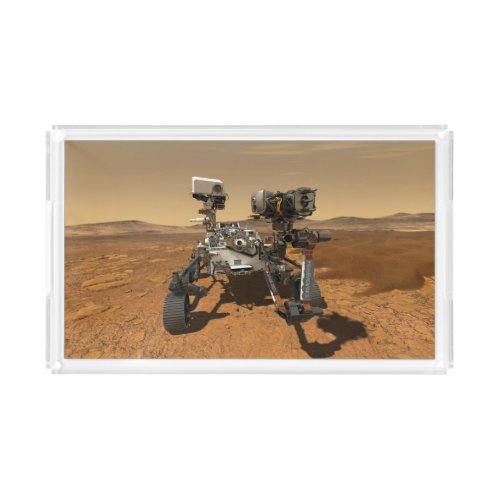 Perseverance Rover Operating On Surface Of Mars Acrylic Tray