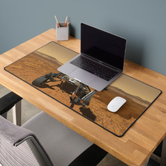 Perseverance Rover Operating On Surface Of Mars. Desk Mat