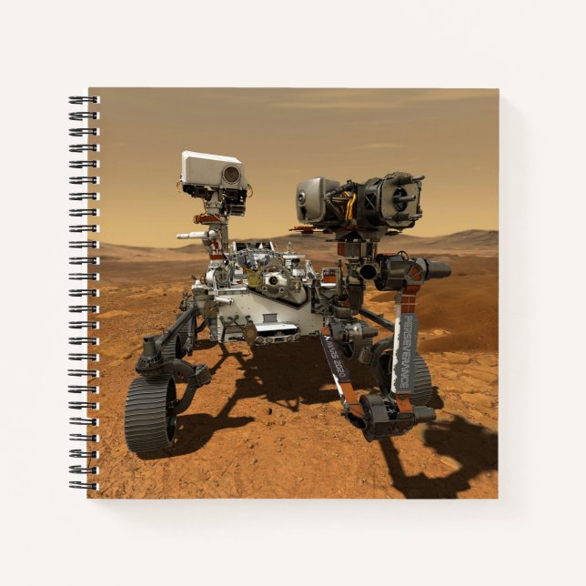 Perseverance Rover Operating On Surface Of Mars. Notebook (Front)