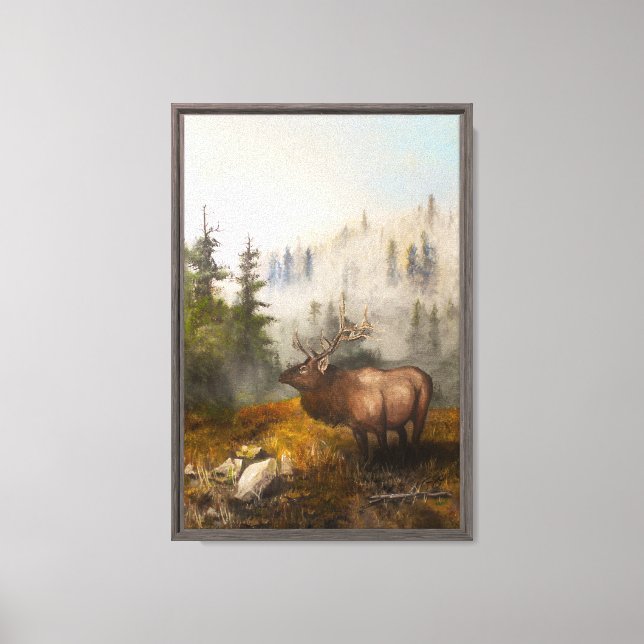 "Perseverance The Elk" 12"x18" [brighter/smaller] Canvas Print (Front)