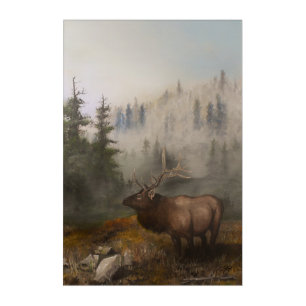 "Perseverance The Elk" 20" x 30" Acrylic Print