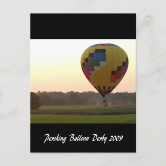 Pershing Balloon Derby 2009 Postcard