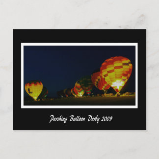 Pershing Balloon Derby 2009 Postcard