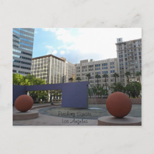 Pershing Square- Los Angeles Postcard