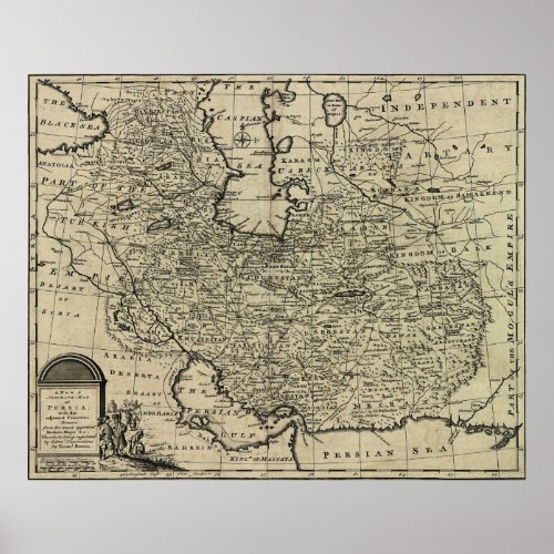 Persia Ancient Map 1747 Poster