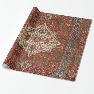 Persia Bijar Royal Red Blue Green Wrapping Paper
