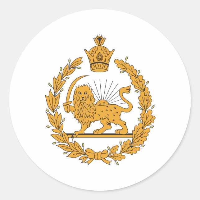 Persia Coat Of Arms Classic Round Sticker (Front)