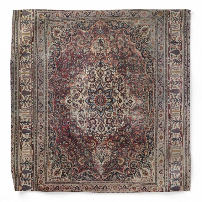 Persia Doroksh Dusty Dull Blue Gray Green  Bandana (Front)