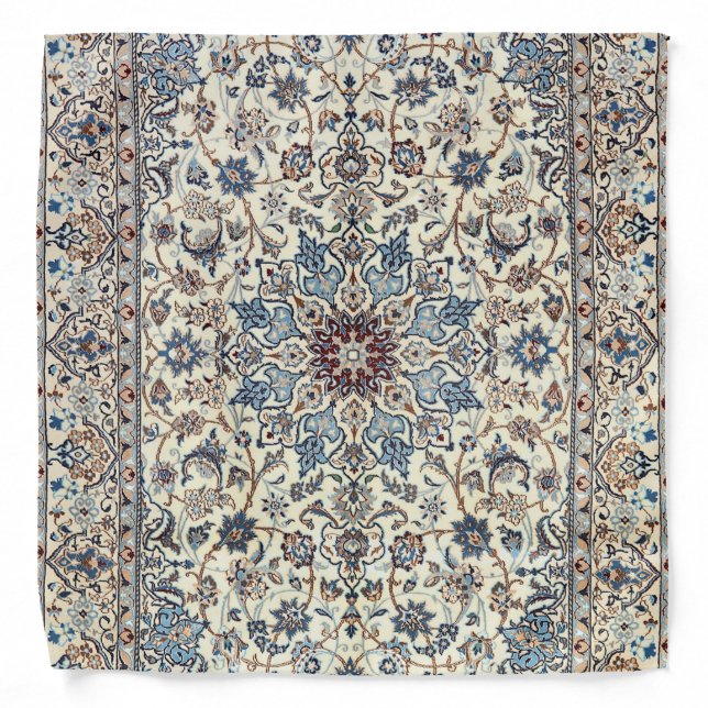 Persia Dusty Blue Gray Grey Accent  Bandana (Front)