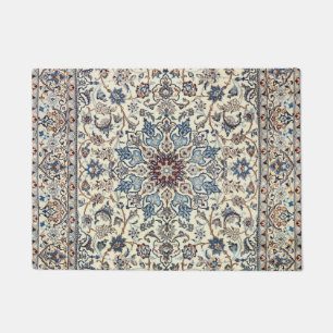 Persia Dusty Blue Gray Grey Accent Doormat