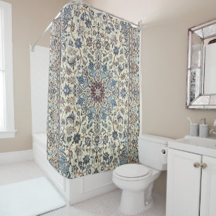 Persia Dusty Blue Gray Grey Accent  Shower Curtain