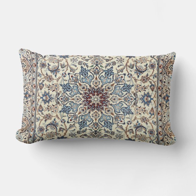 Persia Dusty Blue Gray Grey Accent Throw Pillow (Front)