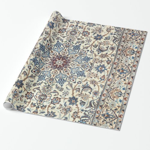 Persia Dusty Blue Gray Grey Accent  Wrapping Paper