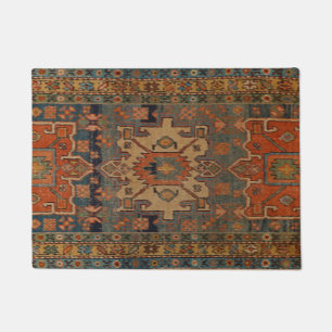 Persia Heriz Orange Blue Green Doormat