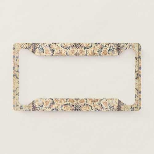 Persia Light Yellow Dusty Blue  License Plate Frame