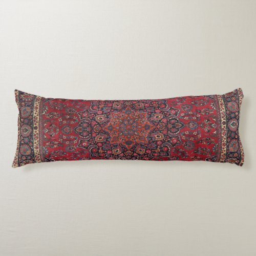 Persia Purple Blue Red Star Blooms  Body Pillow