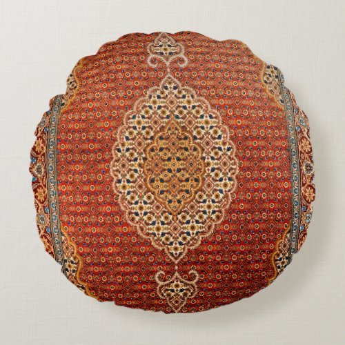 Persia Red Blue Orange Yellow  Round Pillow