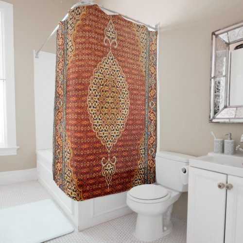 Persia Red Blue Orange Yellow  Shower Curtain