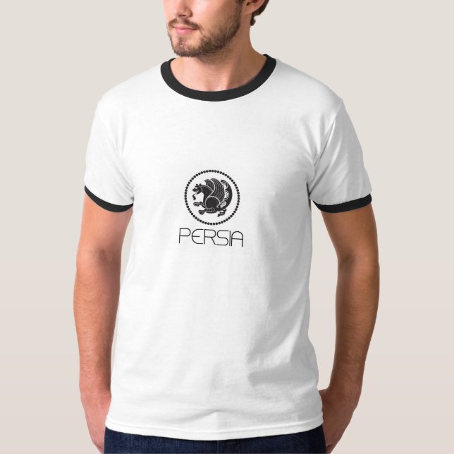 Persia Ringer T-Shirt, White/Black T-Shirt (Front)