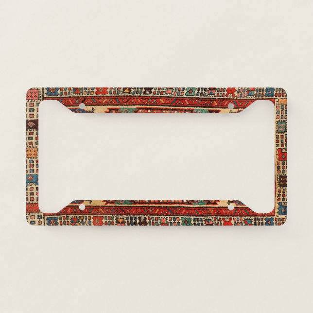 Persia Serab Red Blue Green  License Plate Frame (Front)