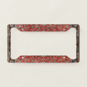 Persia Tabriz Black Burnt Red  License Plate Frame