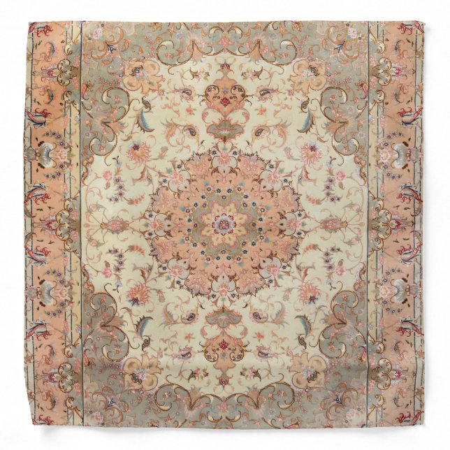Persia Tabriz Blush Peach Peachy  Bandana (Front)