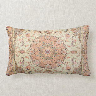 Persia Tabriz Blush Peach Peachy Throw Pillow