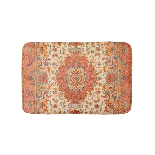 Persia Tabriz Dusty Tan Red Blush  Bath Mat