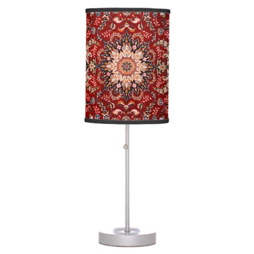Persia Tabriz Red Black Dark  Table Lamp