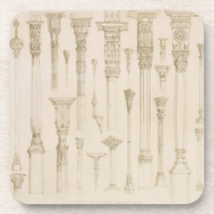 Persian and Turkish wooden column designs, from 'A Drink Coaster