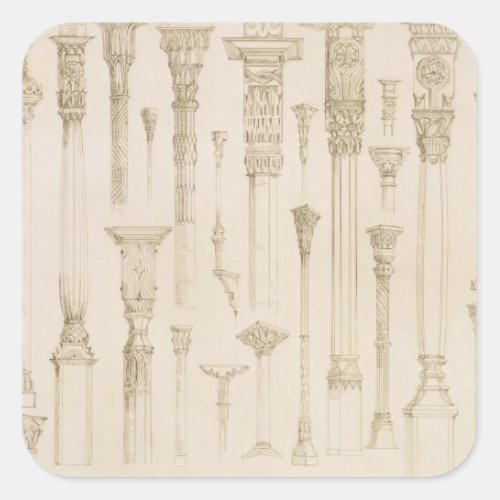 Persian and Turkish wooden column designs from A Square Sticker