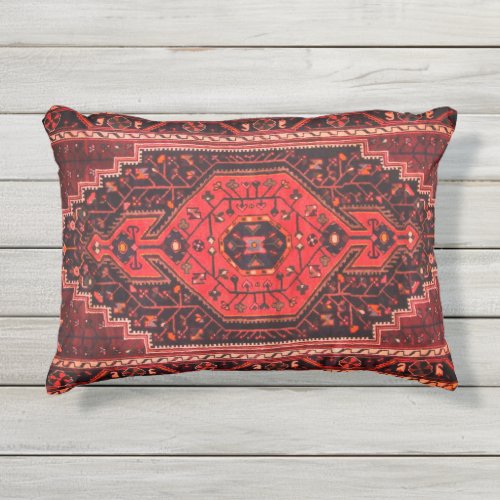 Persian Antique Vintage Red Eastern Accent Rug Outdoor Pillow