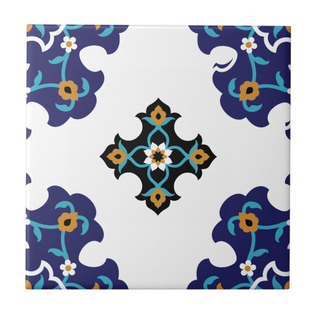 persian Arabesque Ceramic Tile (Front)