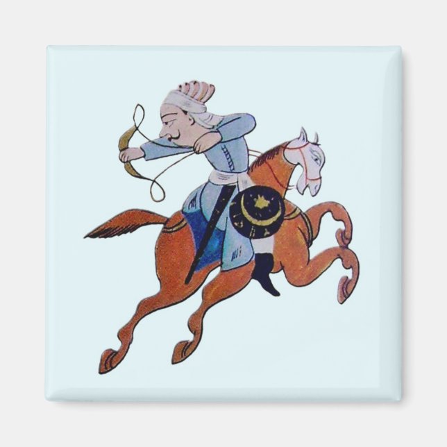 Persian archer on horseback magnet (Front)
