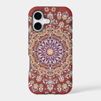 Persian art tazhib with red background mandala iPhone 17 case
