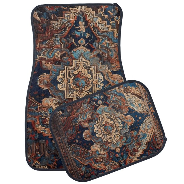 Persian Beautiful Old Pattern Modern Collection Car Floor Mat (Set)